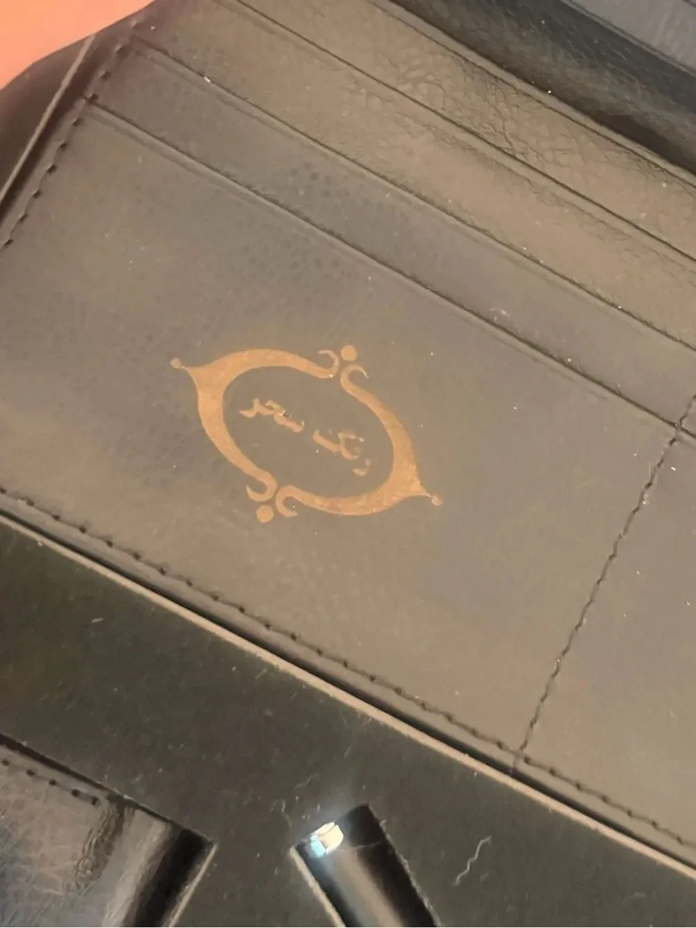 Black Leather Wallet & Card Case Gift Set with Black Pens